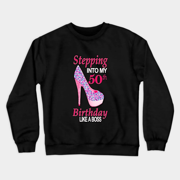 50th Birthday Crewneck Sweatshirt by KC Morcom aka KCM Gems n Bling aka KCM Inspirations